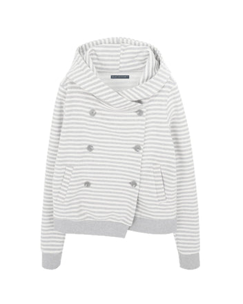 Striped hooded jacket
