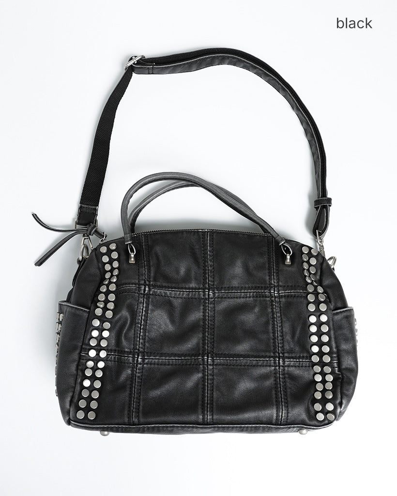 Black studded crossbody bag