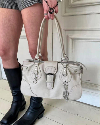 Vintage buckle crossbody bag