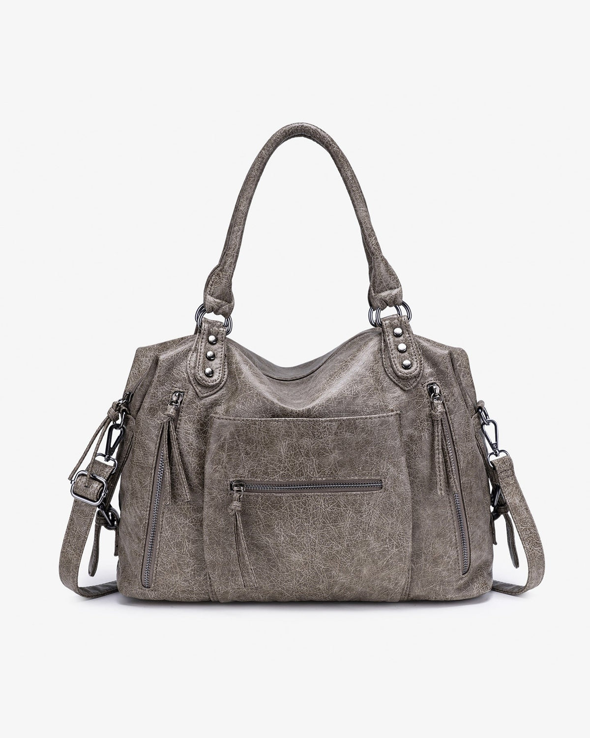 Washed Zip Tote Bag