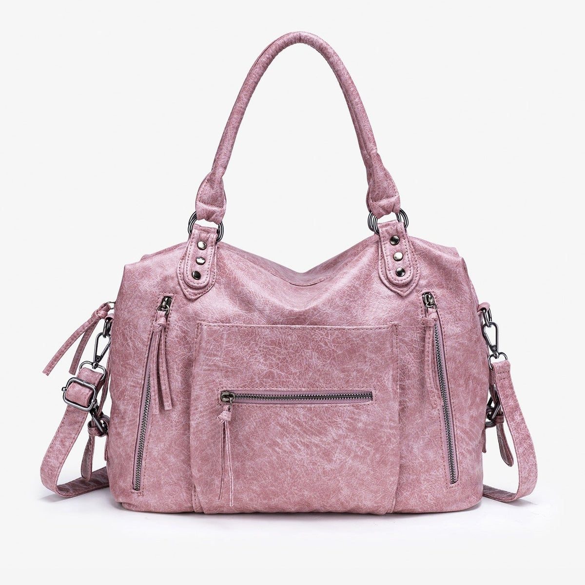 Washed Zip Tote Bag