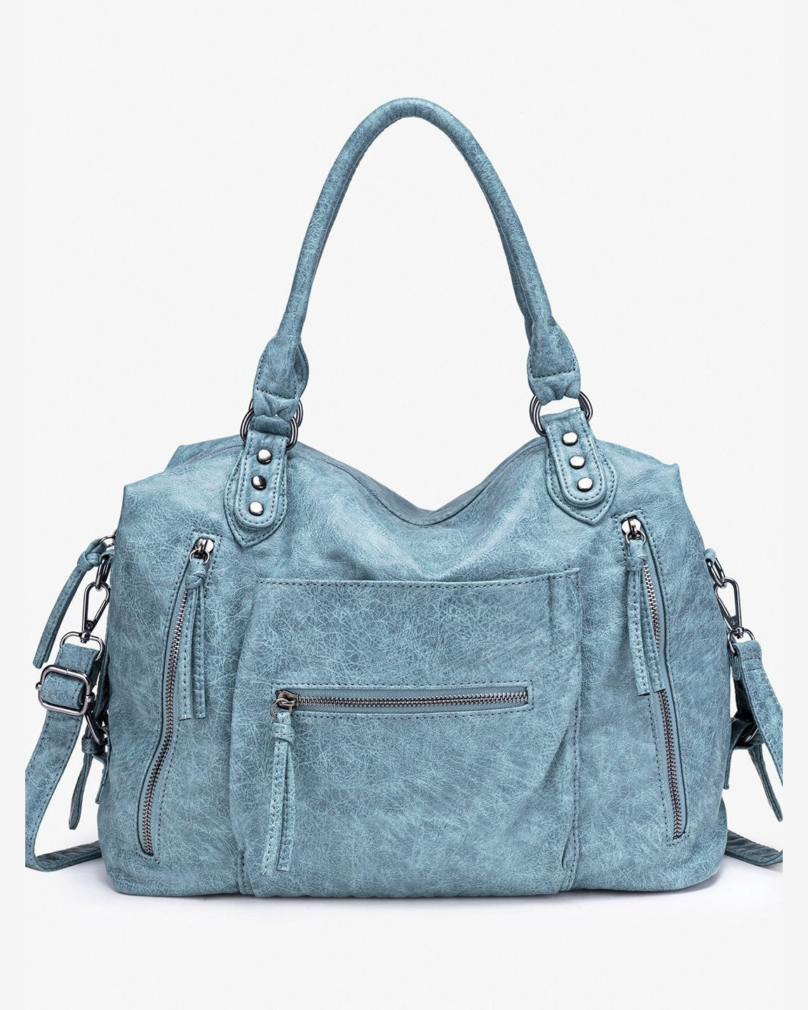 Washed Zip Tote Bag