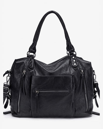 Washed Zip Tote Bag