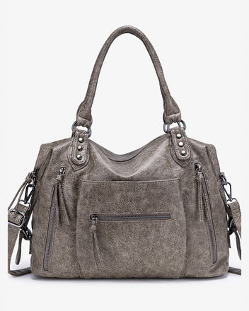 Washed Zip Tote Bag