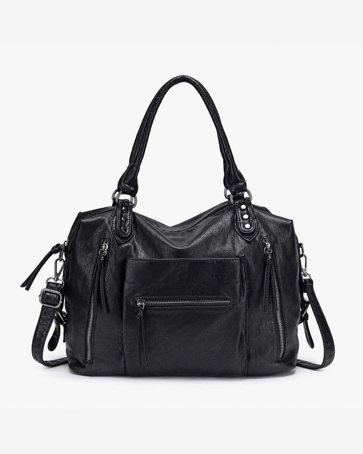 Washed Zip Tote Bag