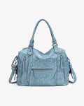 Washed Zip Tote Bag