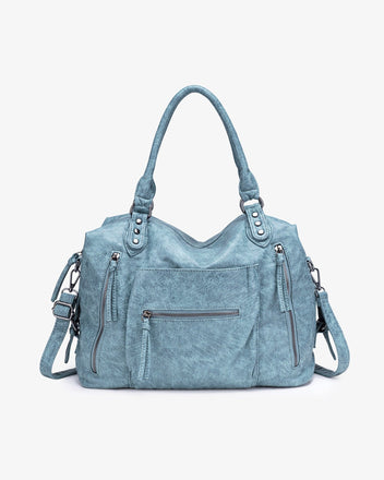 Washed Zip Tote Bag