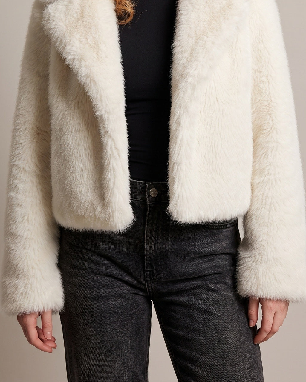 Lovy White fur coat