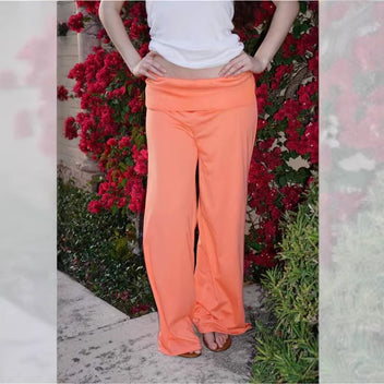 Coral teal trousers