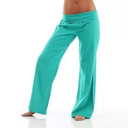 Coral teal trousers