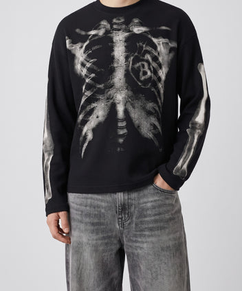 Skeleton X-Ray Longsleeve zwart - model front