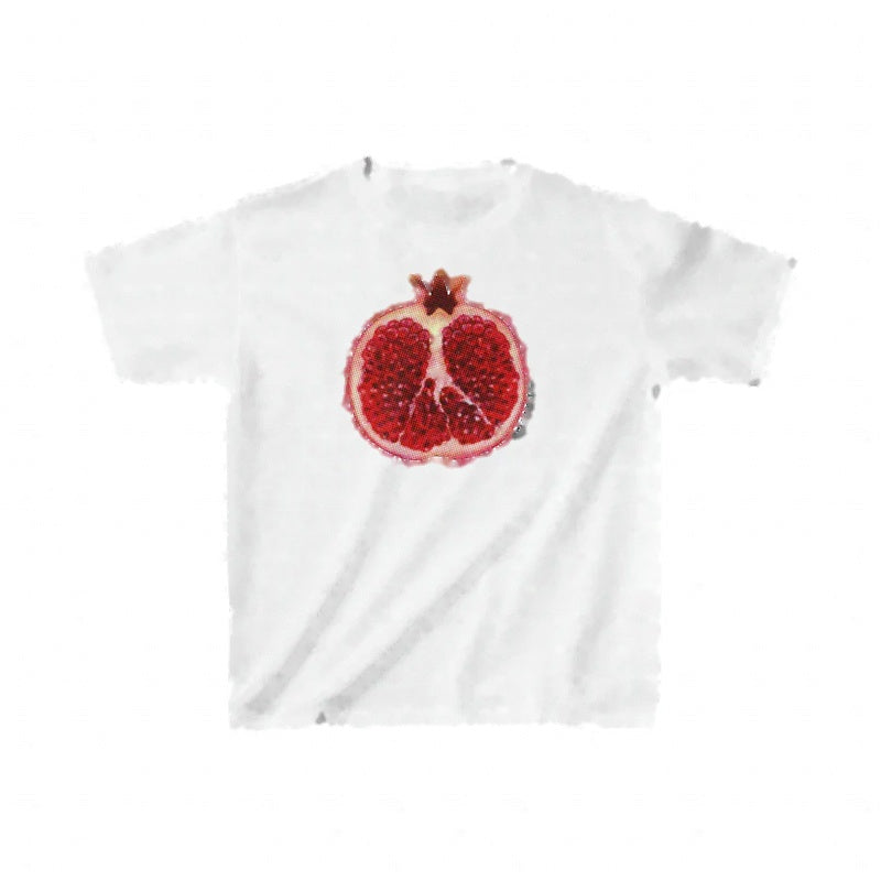 Pomegranate baby tee, front