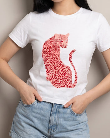 Red Leopardess Baby Tee