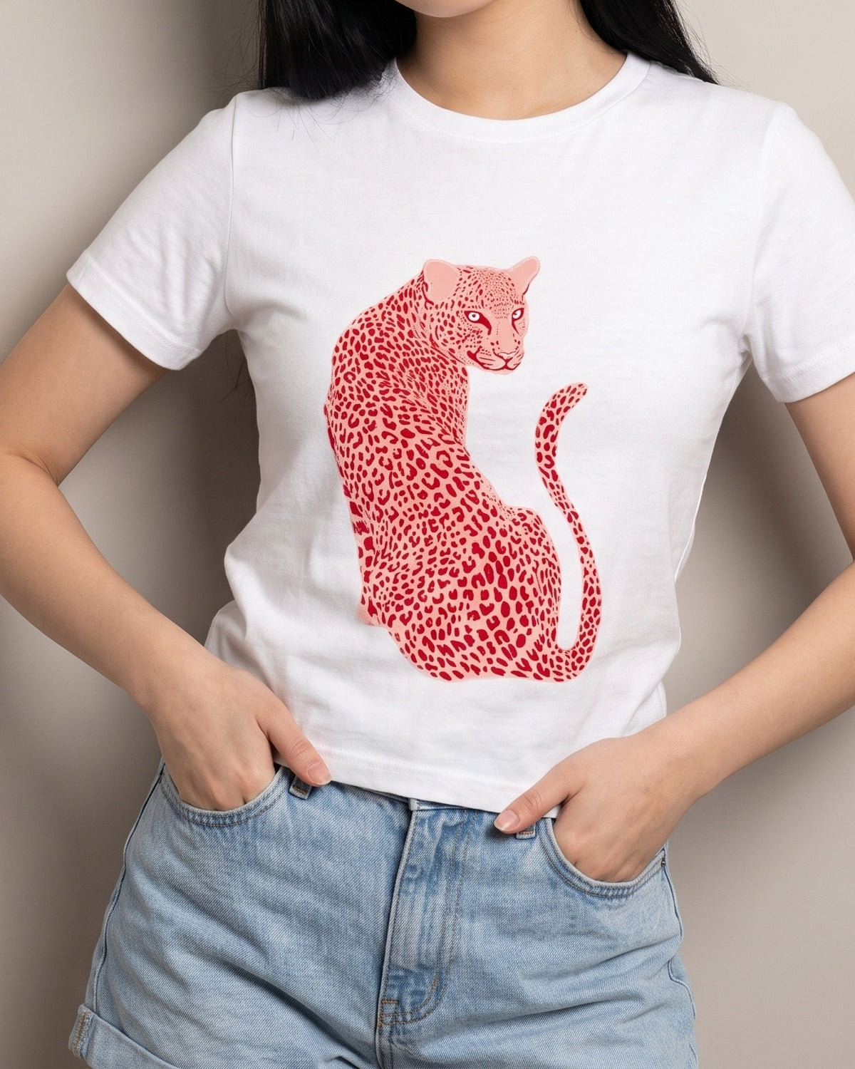 Red Leopardess Baby Tee