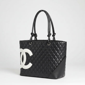 Black and white tote bag